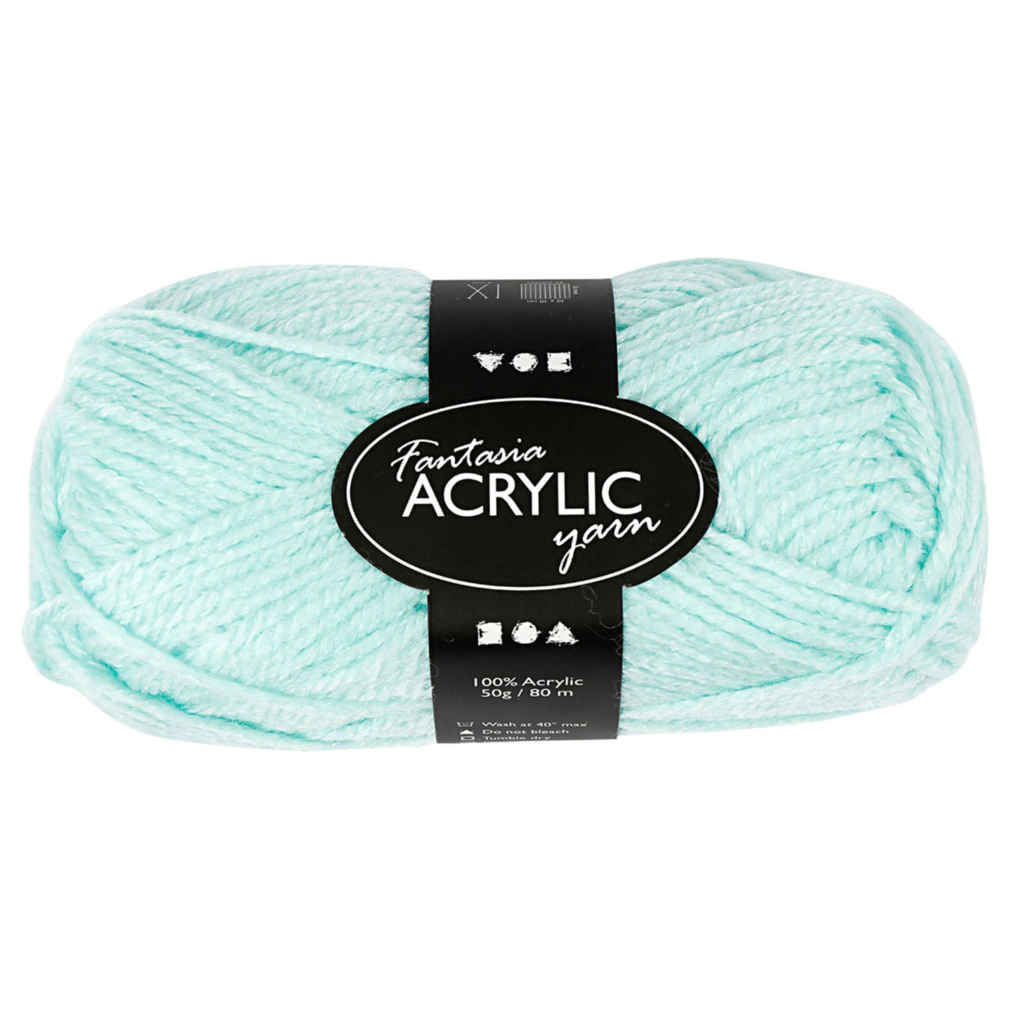 Creativ Company Acrylgaren, mintgroen, 50gr, 80m