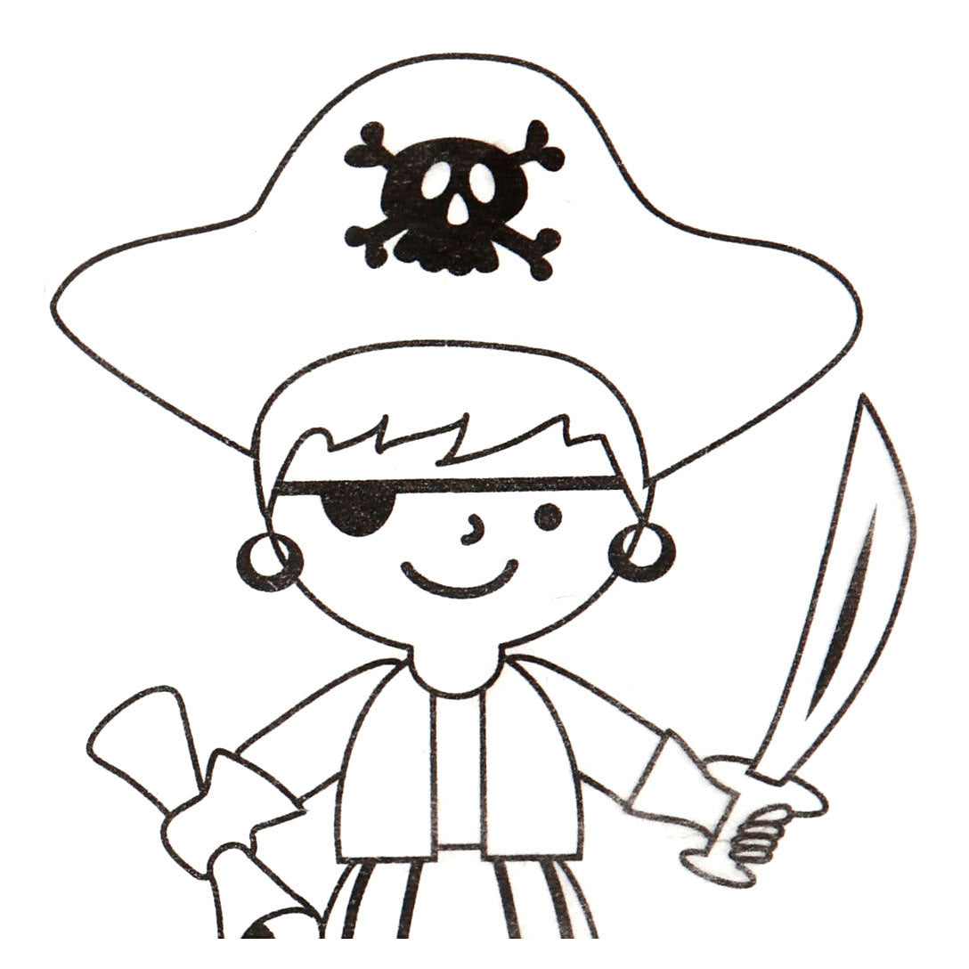 Creativ Company Vellen krimpfolie met motieven piraten, 4st.