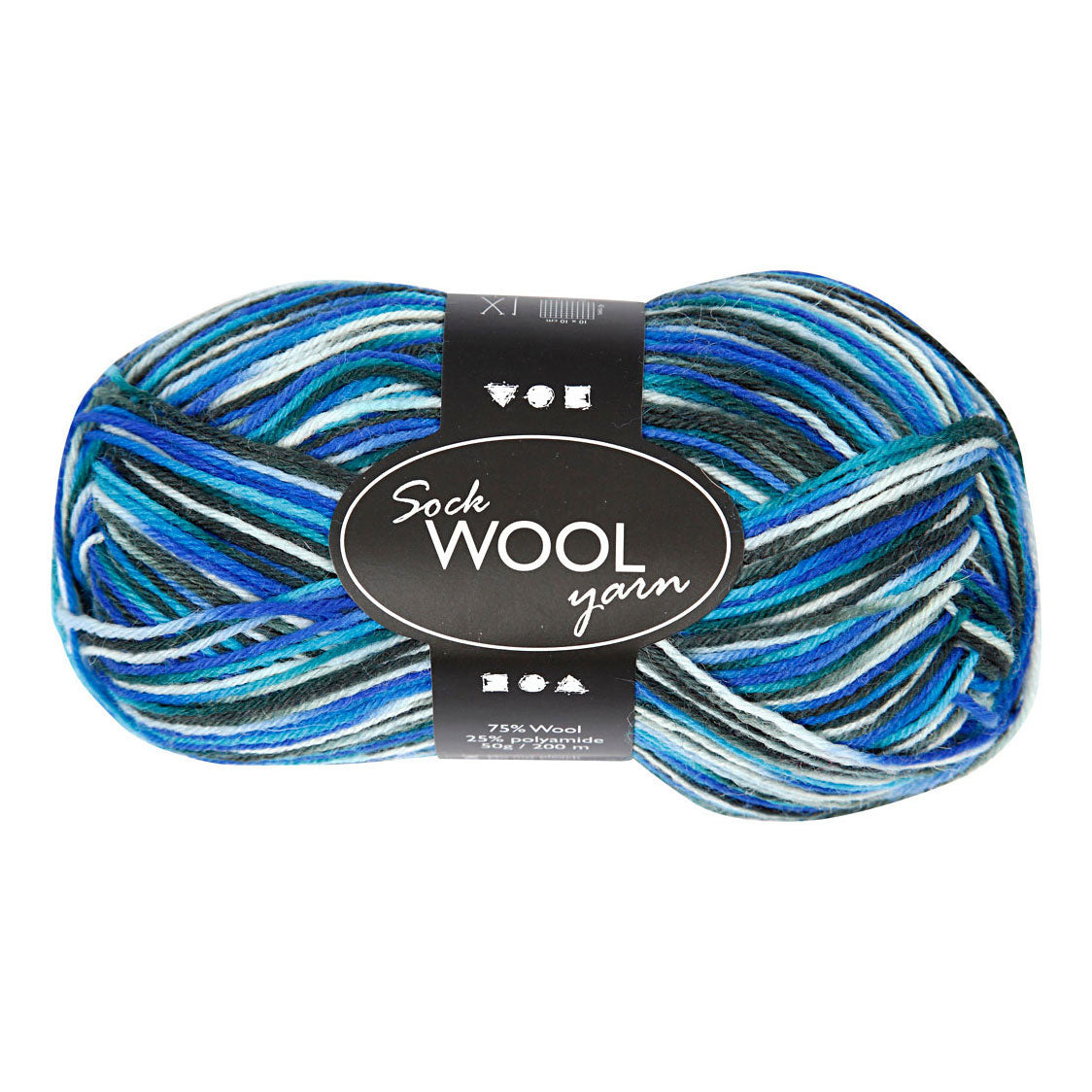 Creativ Company Sokkengaren blauw turquoise, 200cm