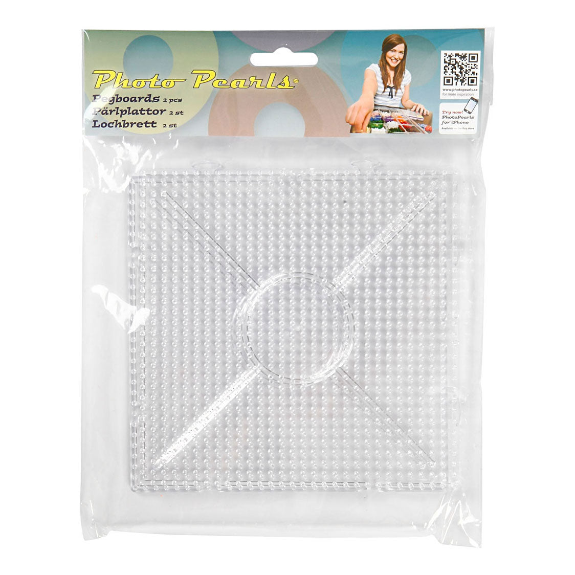 Creativ Company Photo pears onderplaat helder vierkant 15x15cm, 2st.