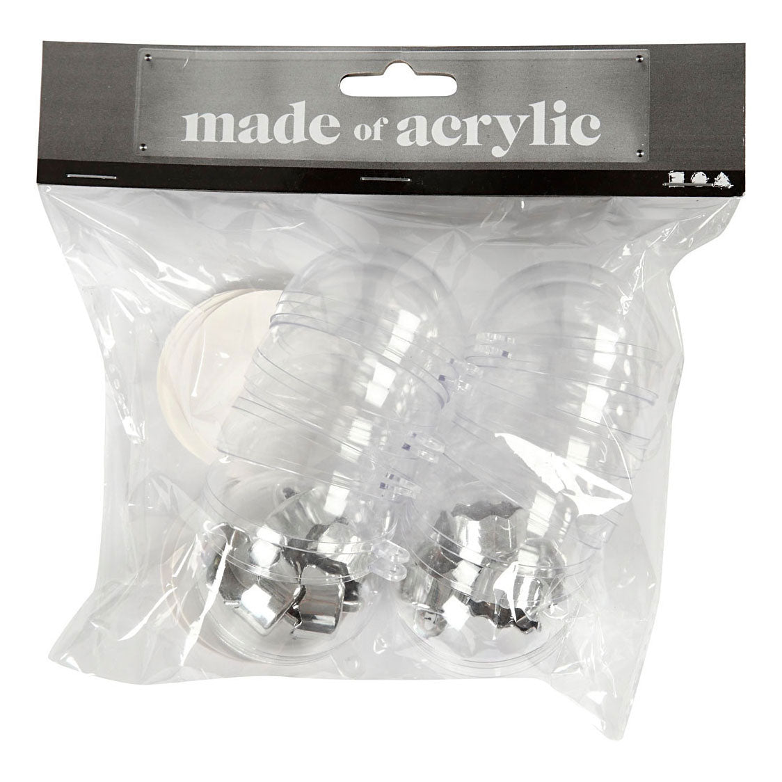 Creativ Company Deco ballen transparant 5cm, 10st.