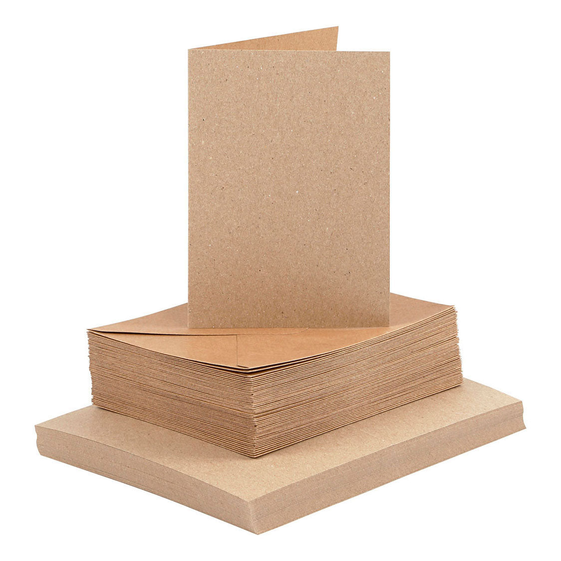 Creativ Company Kaarten en enveloppen naturel, 50 sets