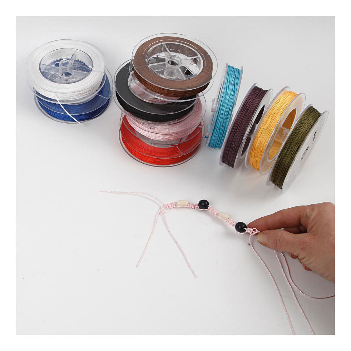 Creativ Company Polyester koord kleur, 10x50ml