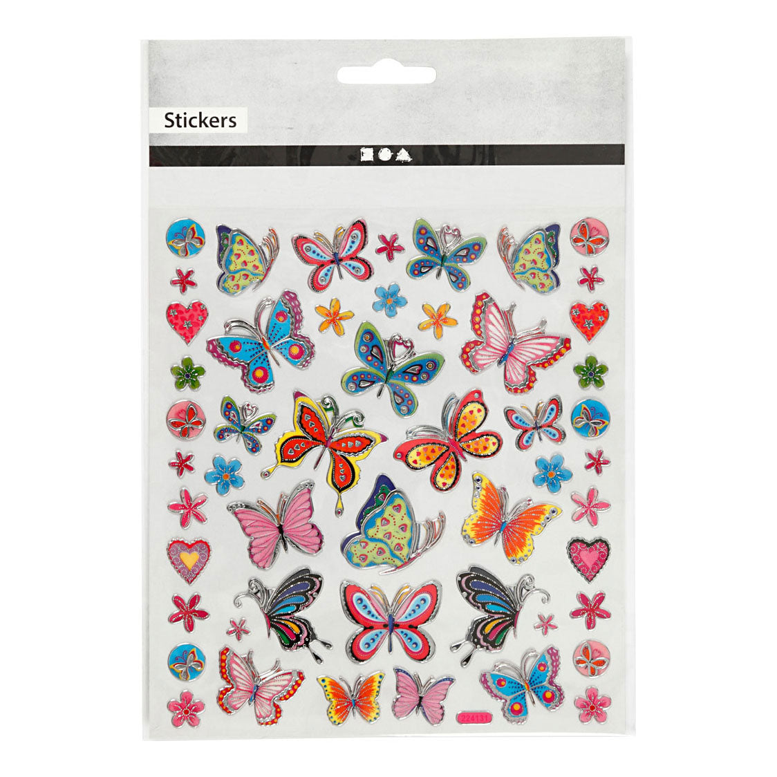 Creativ Company Stickers bloemen en vlinders, 1 vel