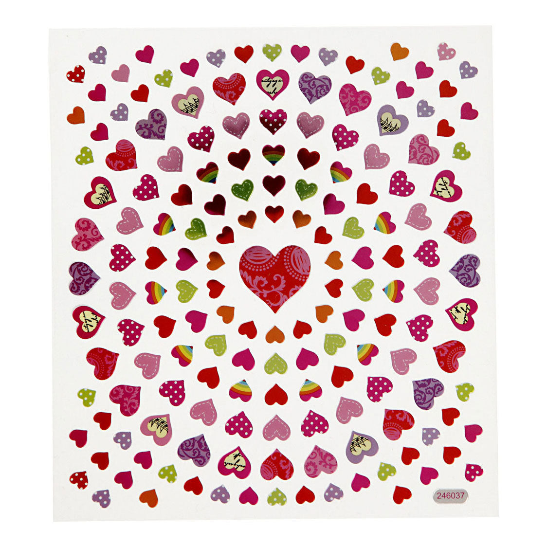 Creativ Company Stickers kleine harten, 1 vel