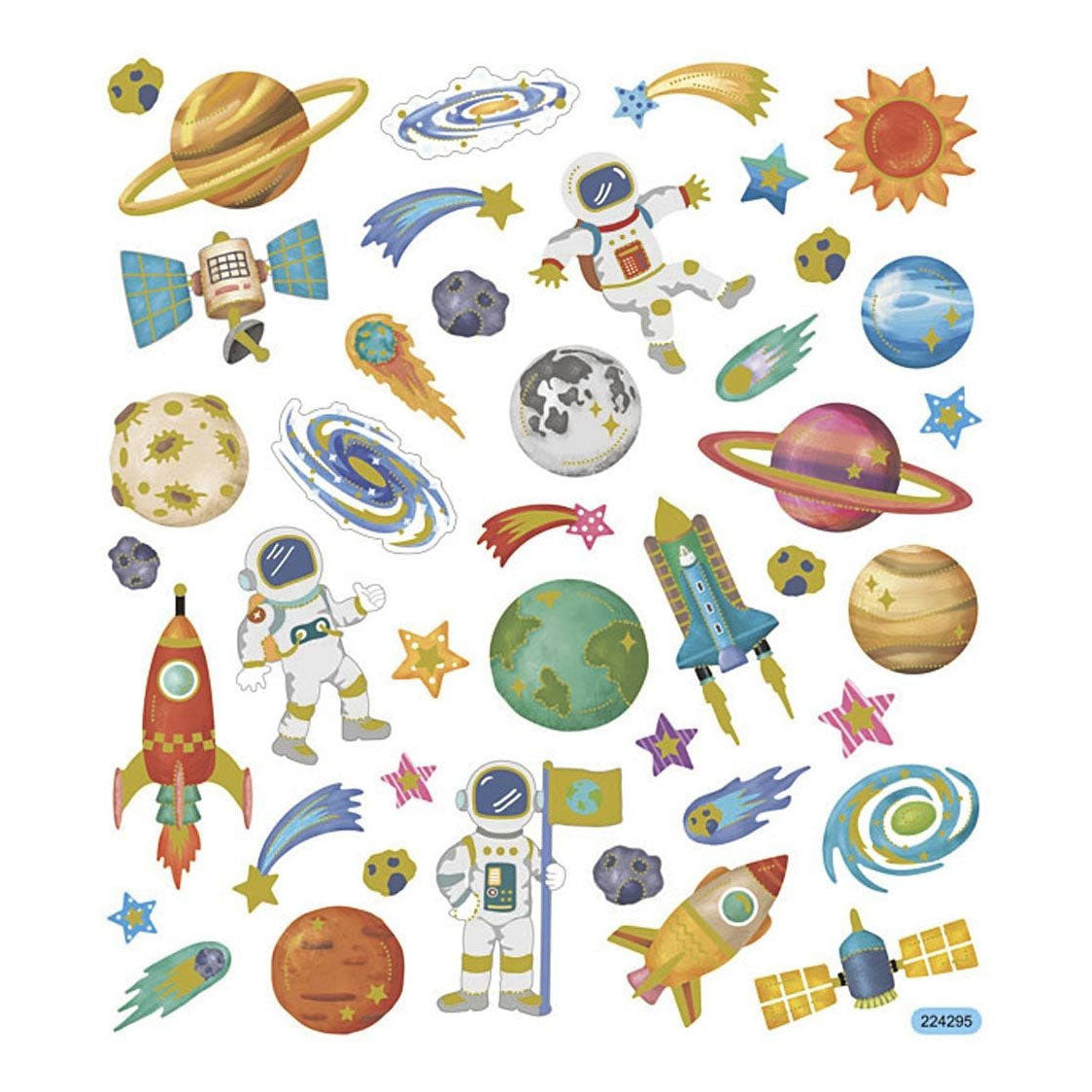 Creativ Company Stickers ruimtevaart, 1 vel