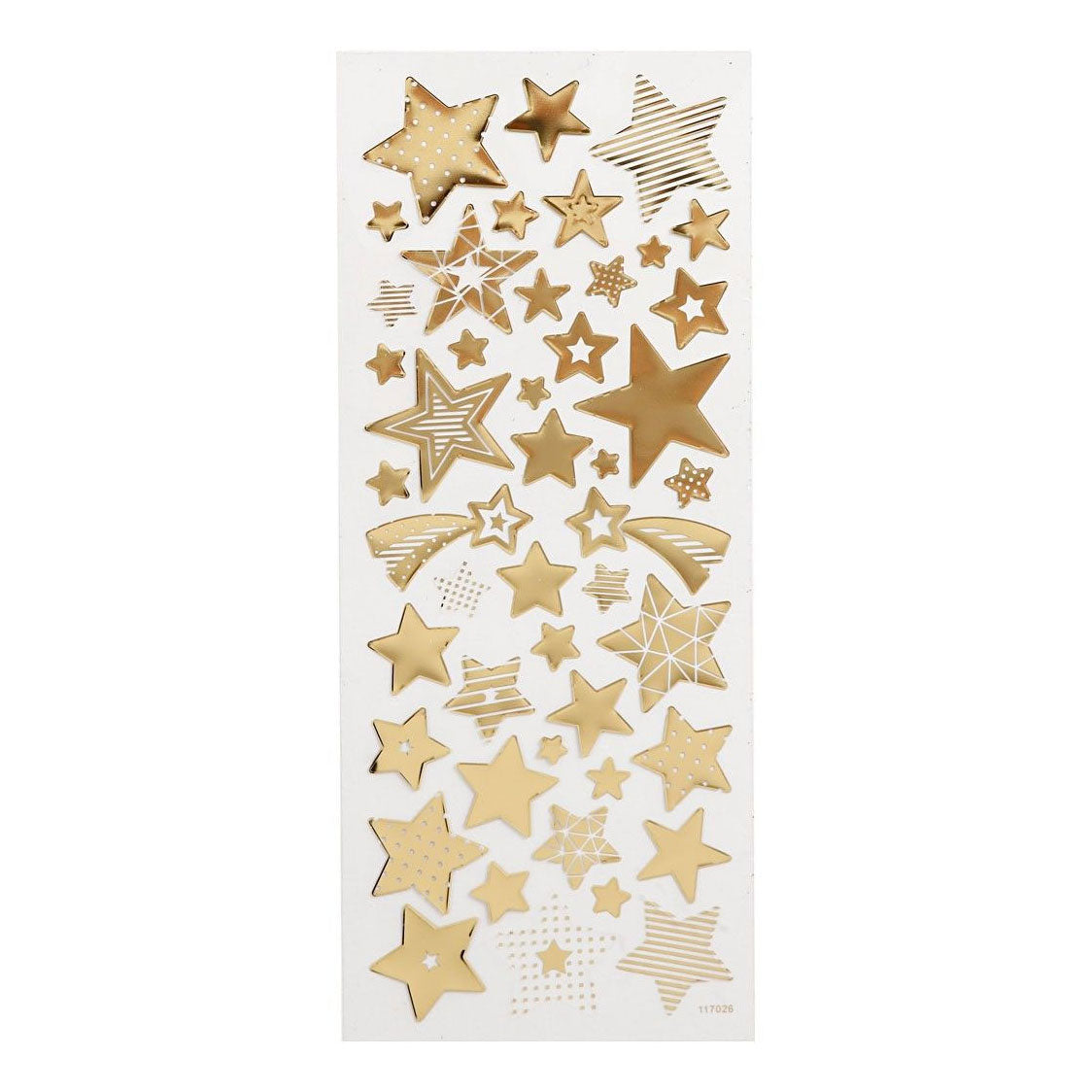 Creativ Company Stickers goud sterren, 1 vel