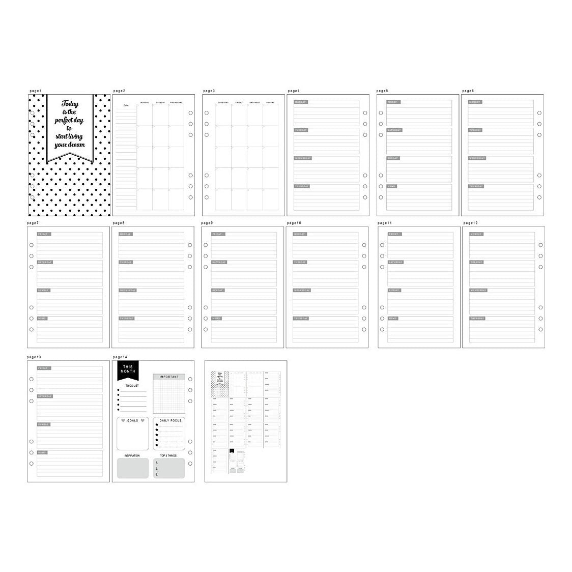 Creativ Company Planner bulletjournal pagina's, 7ldg.