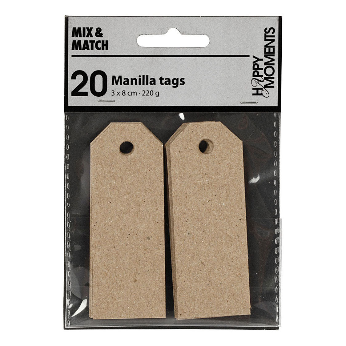 Creativ Company Manilla labels naturel, 20st.
