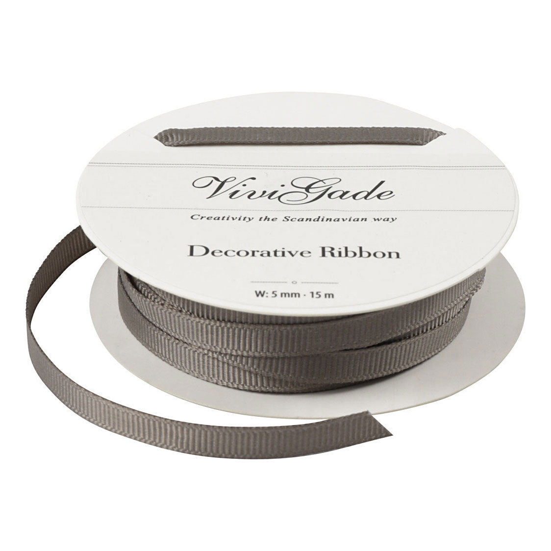 Creativ Company Decoratie lint grijs, 15m