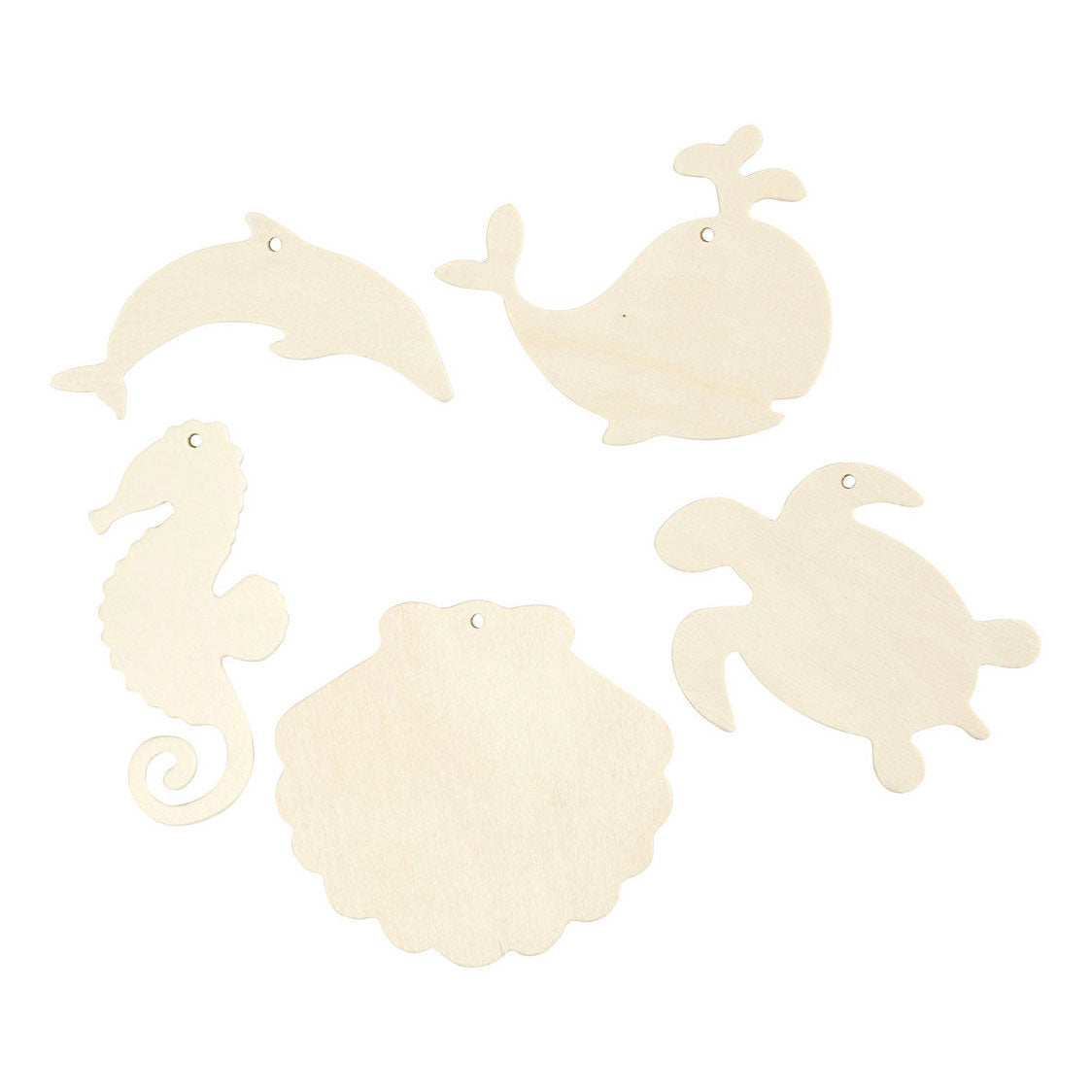 Creativ Company Houten zeedieren met ophangoog