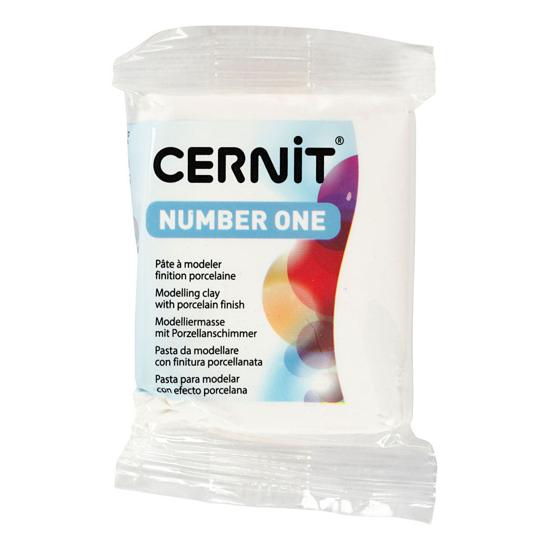 Creativ Company Cernit boetseerklei opaque white, 56 gram