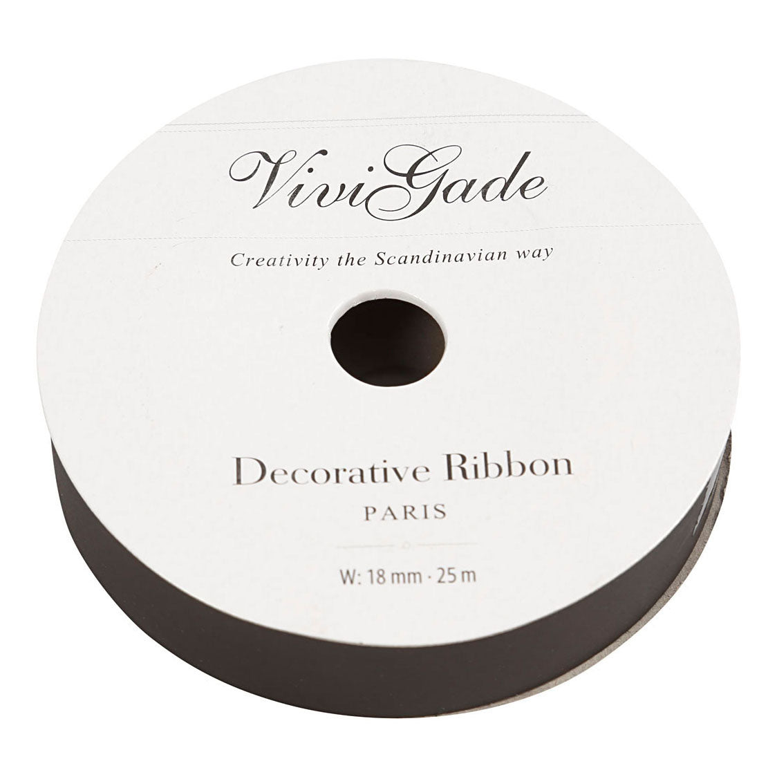 Creativ Company Cadeaulint mat zwart, 25m