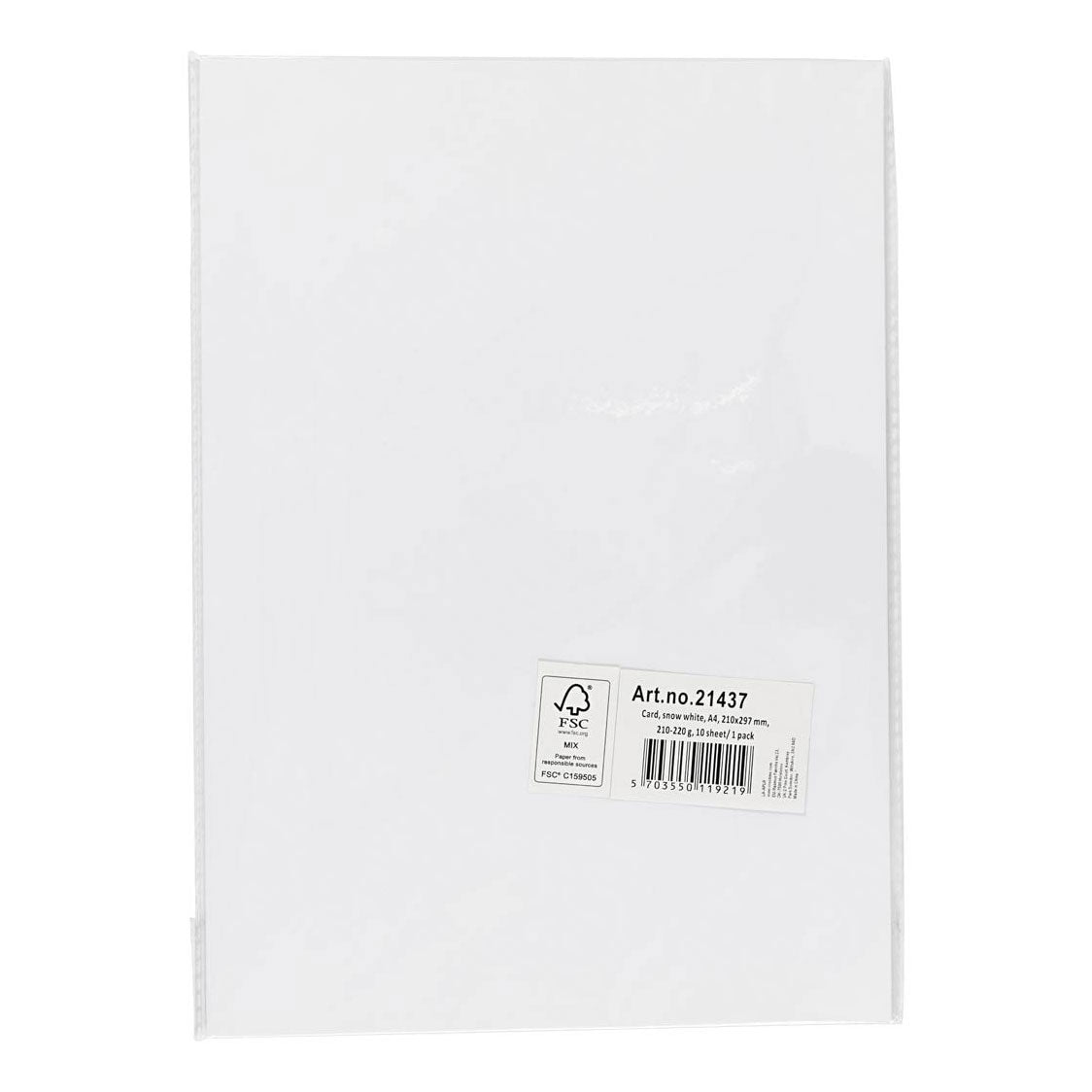 Creativ Company Karton wit a4 210-220g, 10 vellen