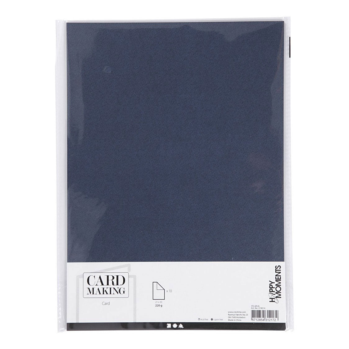 Creativ Company Karton blauw a4 220g, 10st.