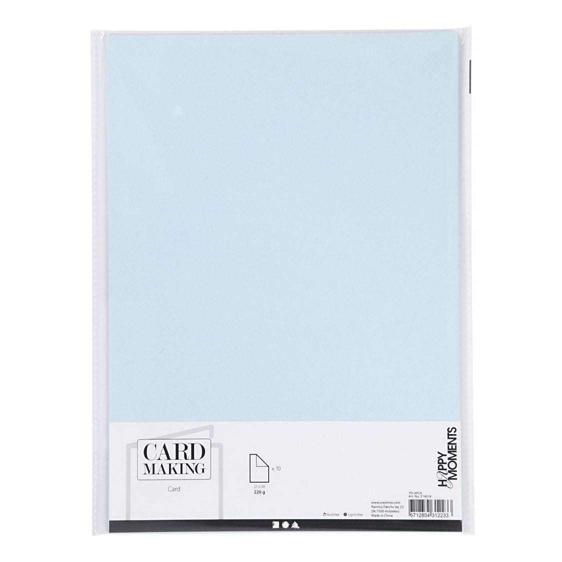 Creativ Company Karton lichtblauw a4 220g, 10st.