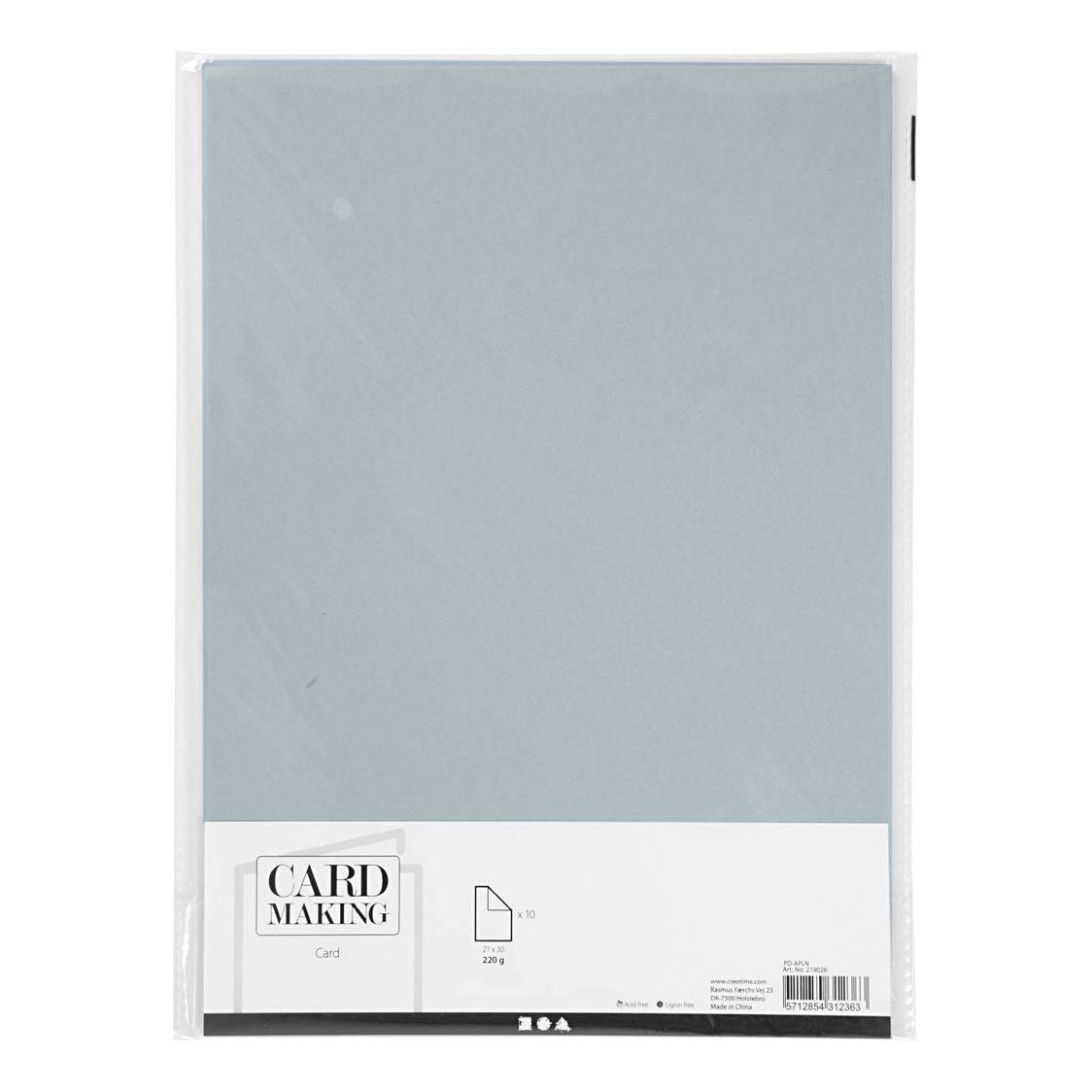 Creativ Company Karton grijs a4 220g, 10st.