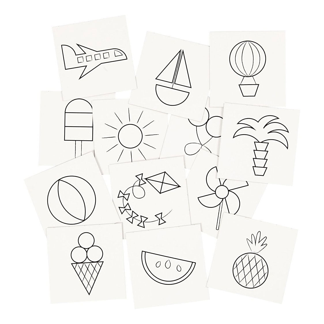 Creativ Company Memo kaarten wit, 13 paren