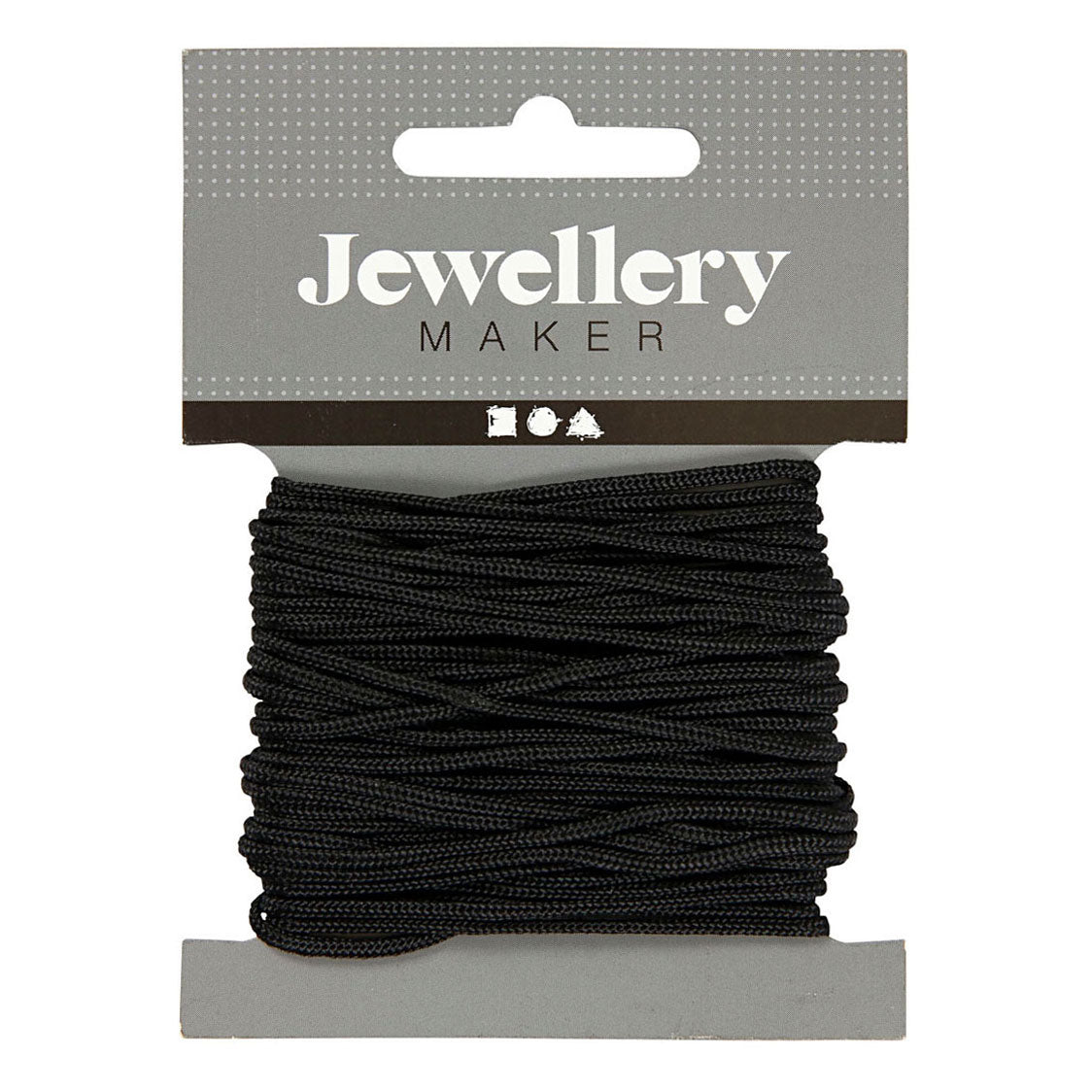 Creativ Company Macrame koord zwart, 8m