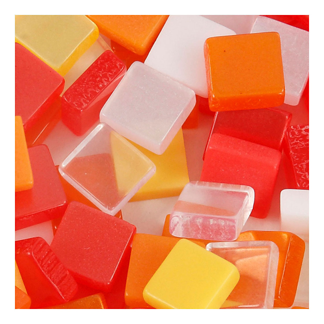Creativ Company Mini mozaiek rood oranje 5x5mm, 25 gram