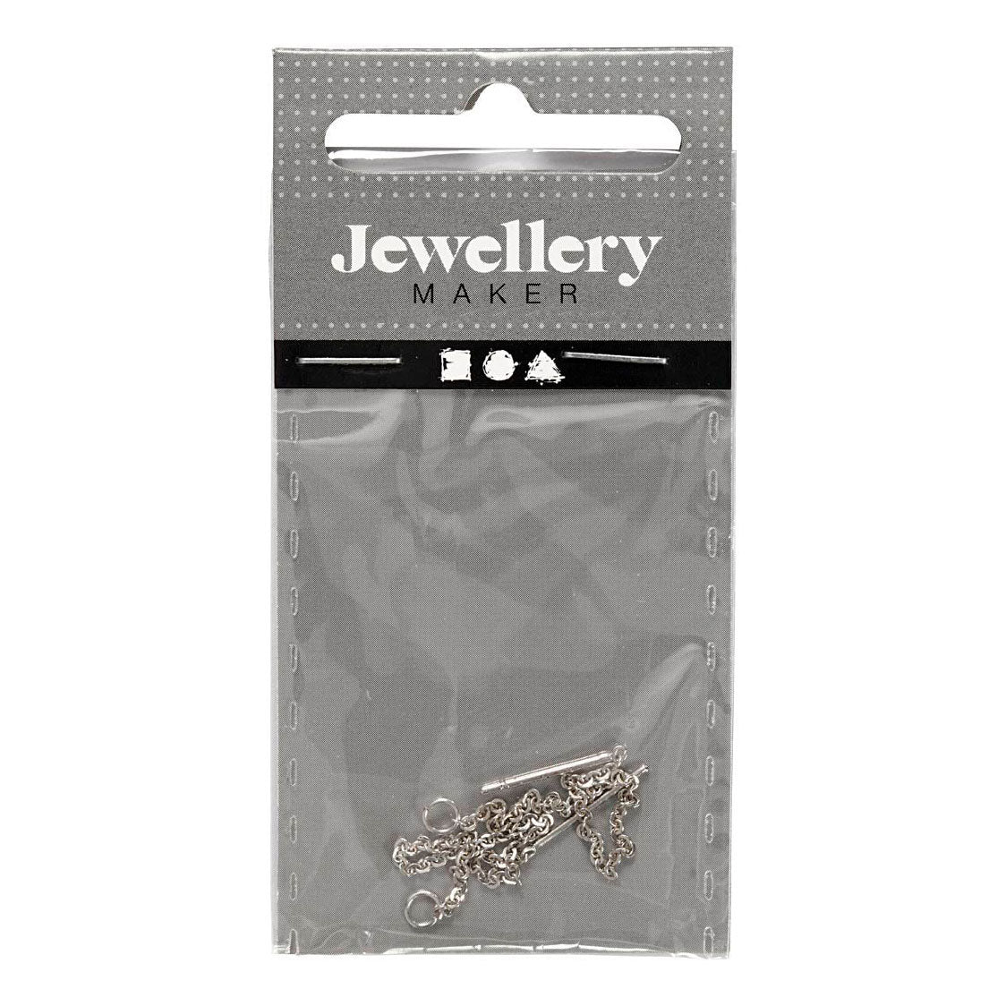 Creativ Company Oorbellen van ketting verzilverd, 1 paar