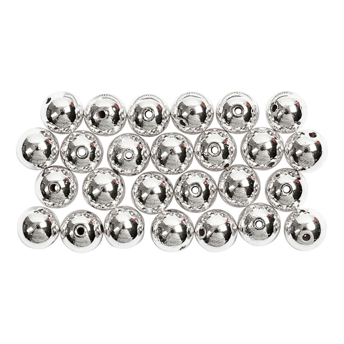 Creativ Company Kralen zilver, 50st.