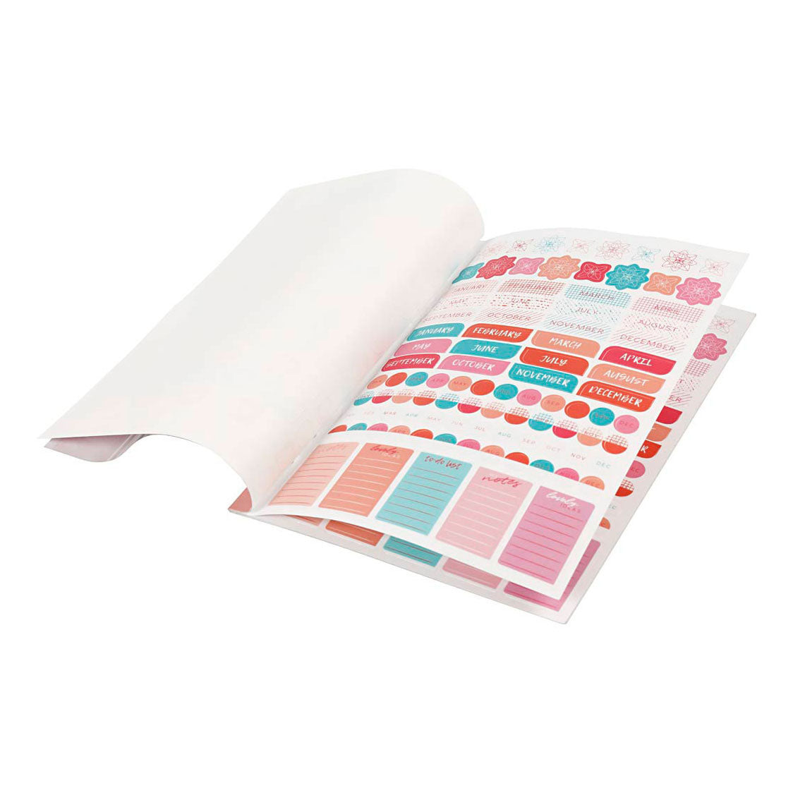 Creativ Company Stickerboek aquarel a5 voor planner, 578st.