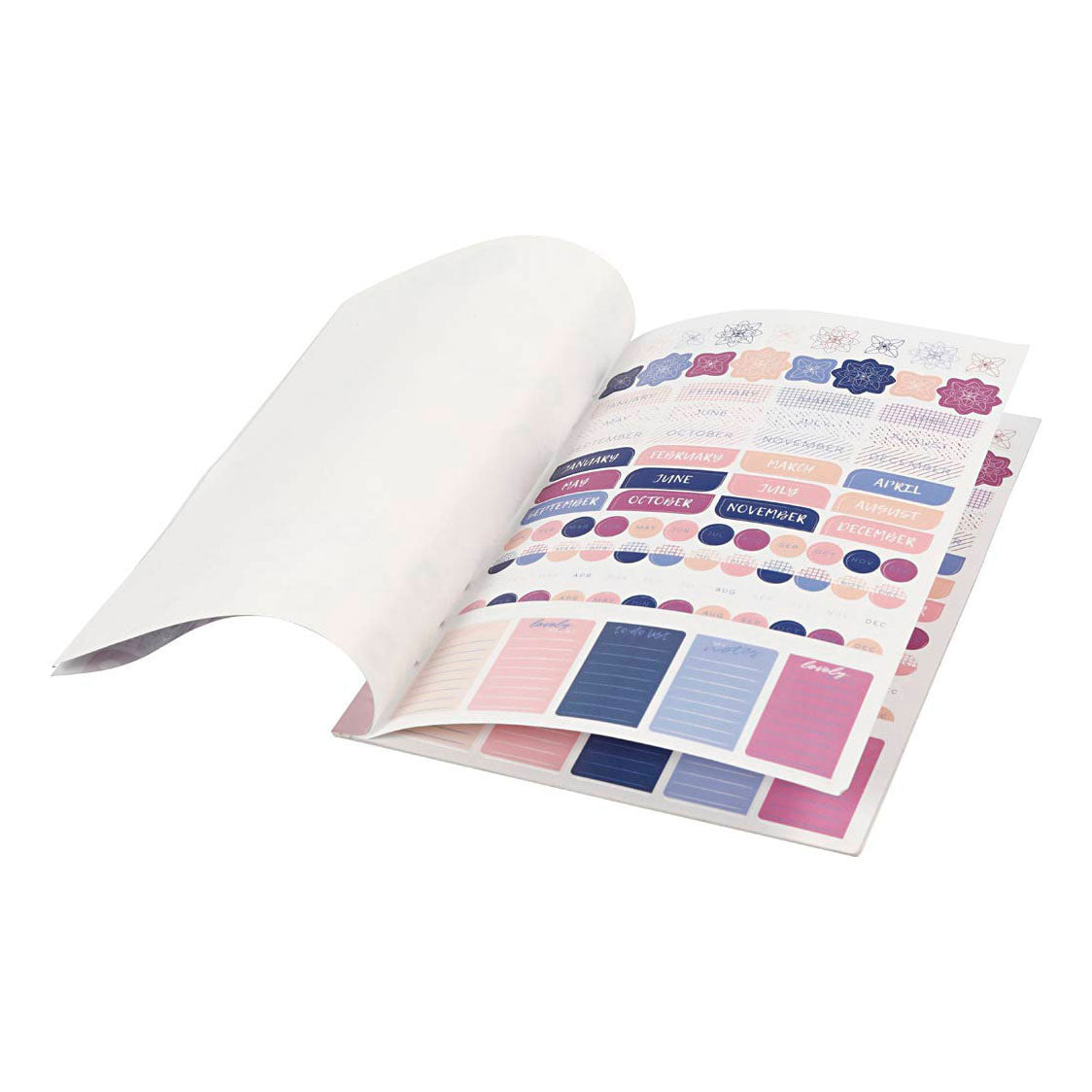 Creativ Company Stickerboek bloemen a5 voor planner, 578st.
