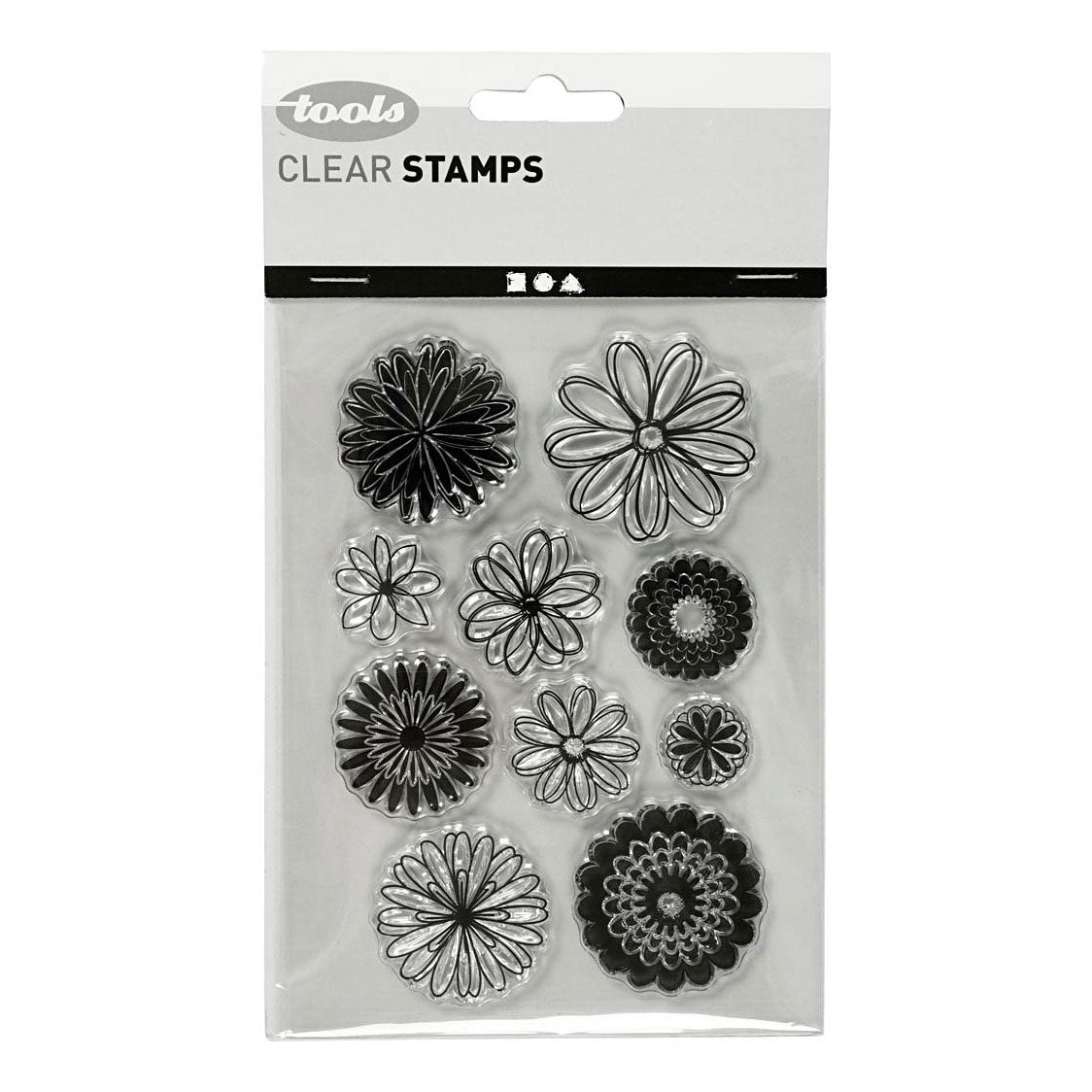 Creativ Company Silicone stempels bloemen, 1 vel