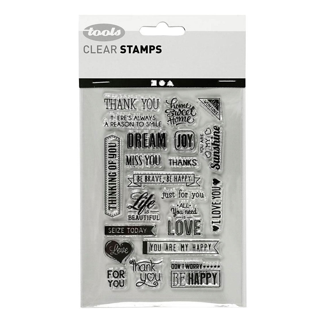 Creativ Company Silicone stempels engelse tekst. 1 vel