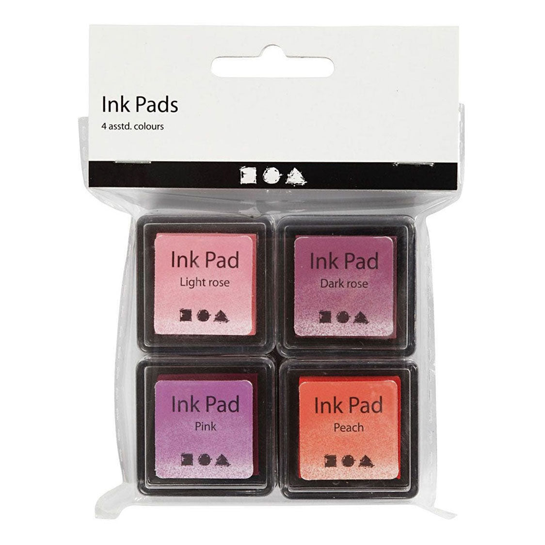 Creativ Company Stempelinkt roze tinten, 4st.
