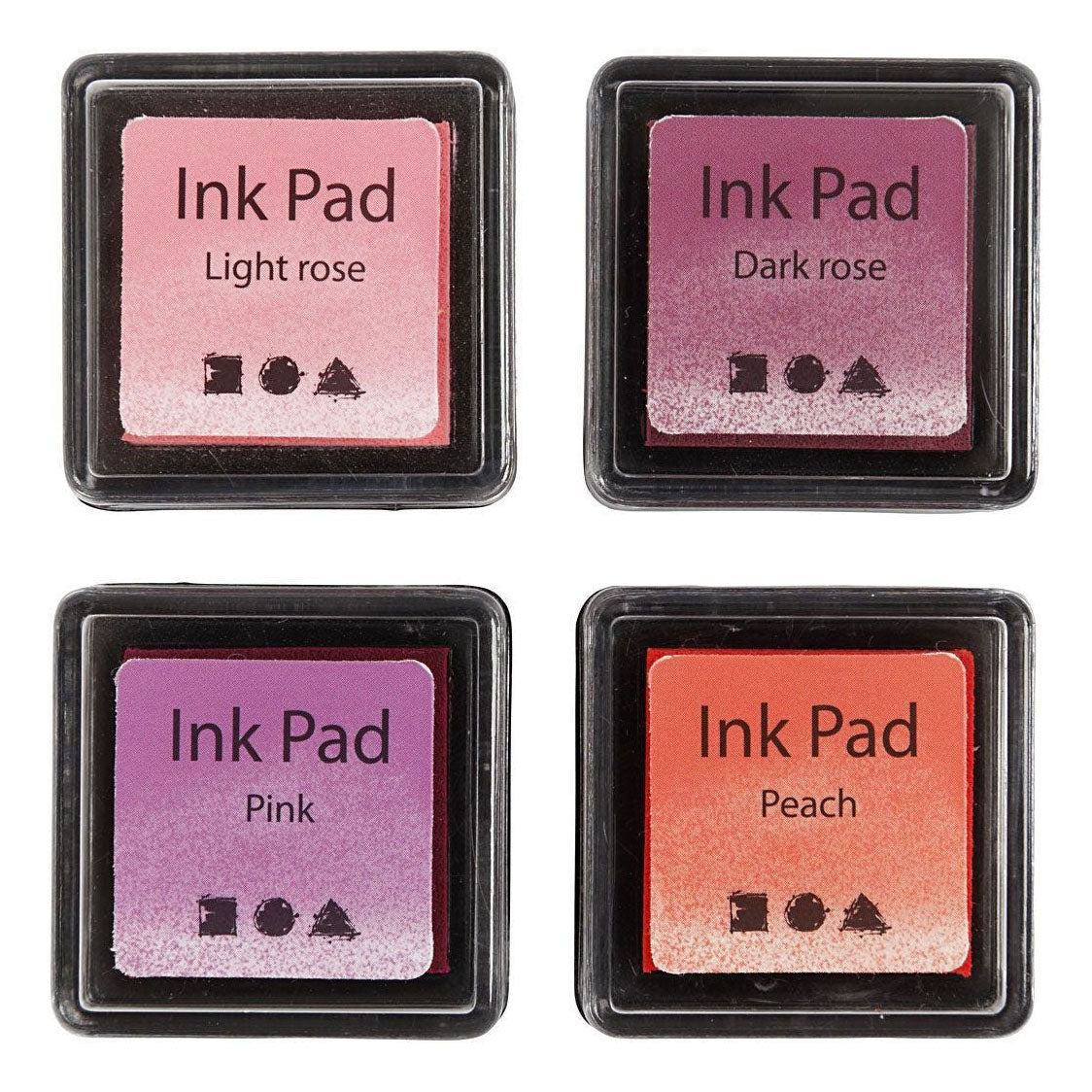 Creativ Company Stempelinkt roze tinten, 4st.