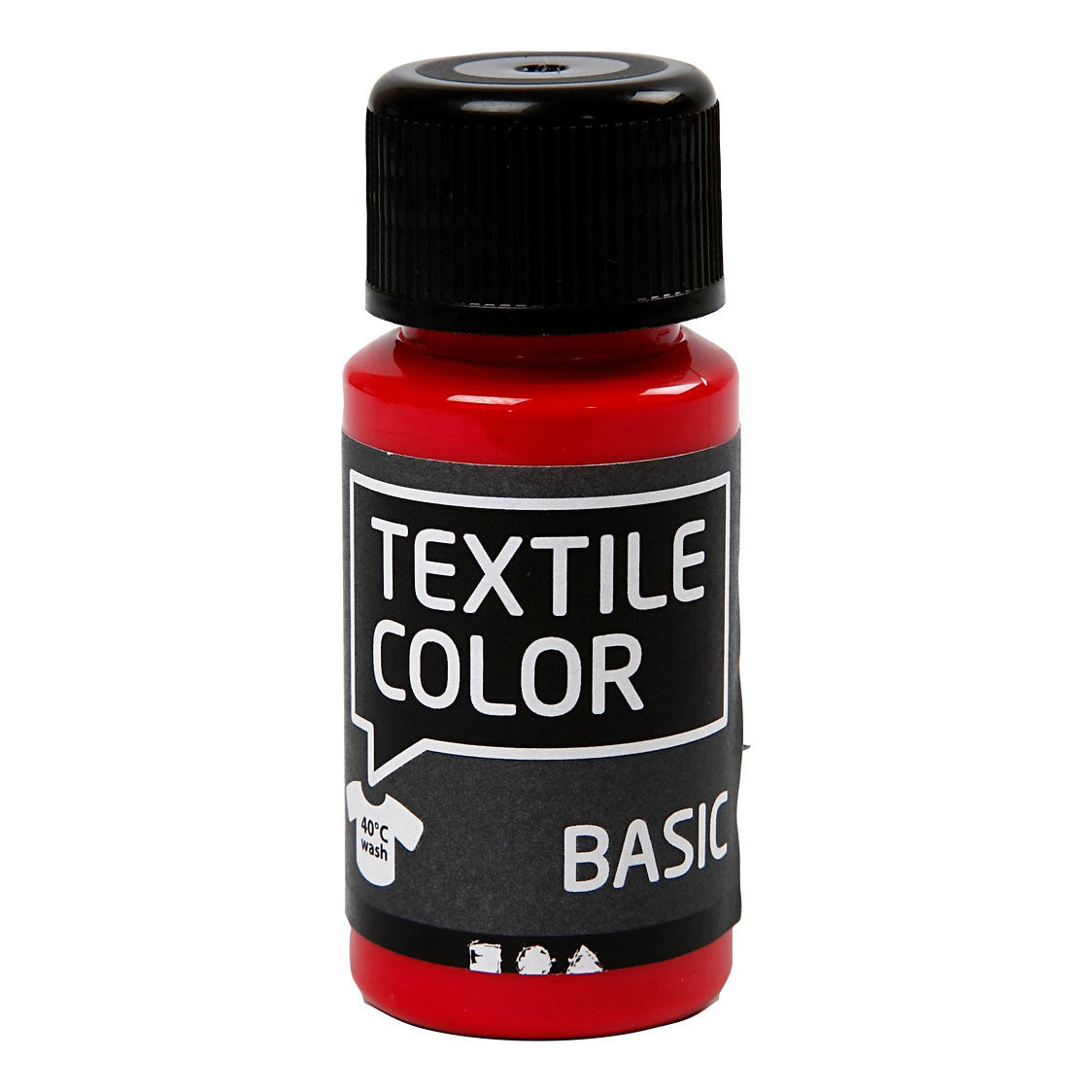 Creativ Company Textile color semi-dekkende textielverf - primair rood, 50ml