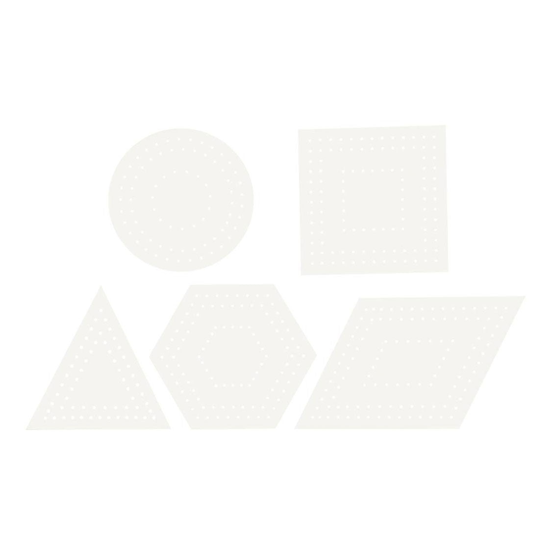 Creativ Company Kruissteken karton wit geometrisch, 20st.