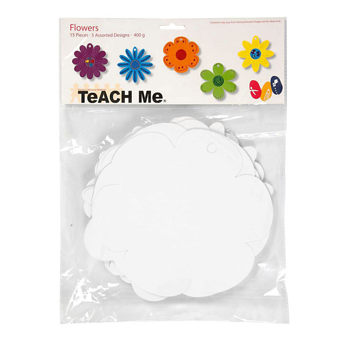 Creativ Company Bloemen wit, 5x 3st.