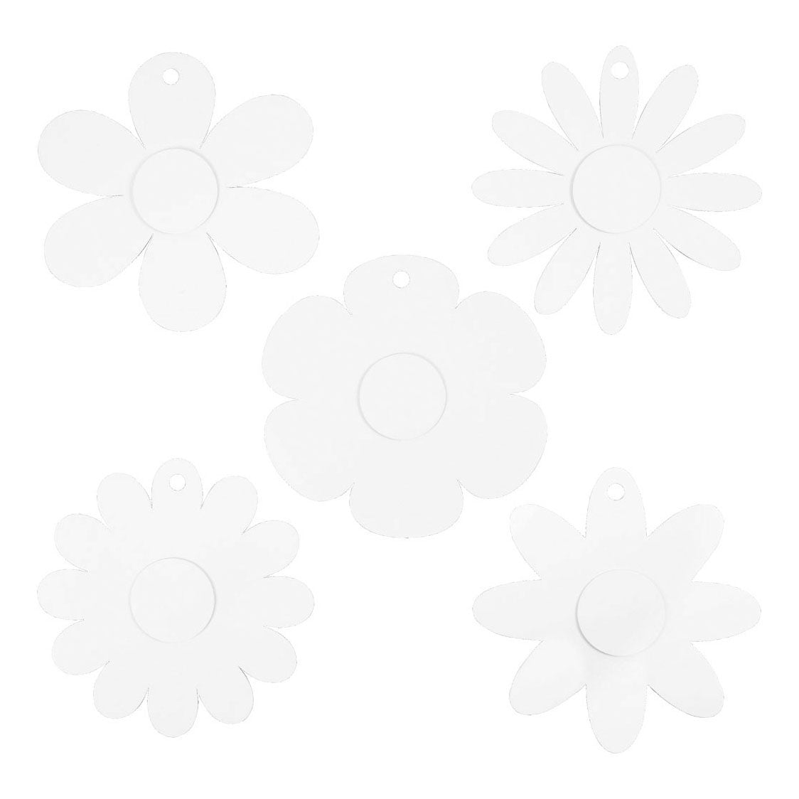Creativ Company Bloemen wit, 5x 3st.