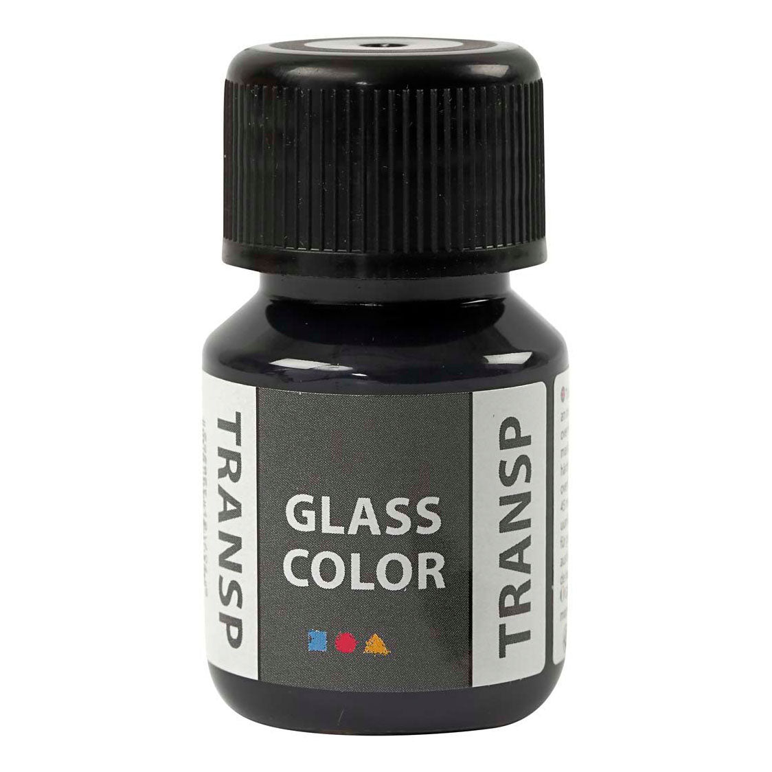 Creativ Company Glass color transparante verf - zwart, 30ml