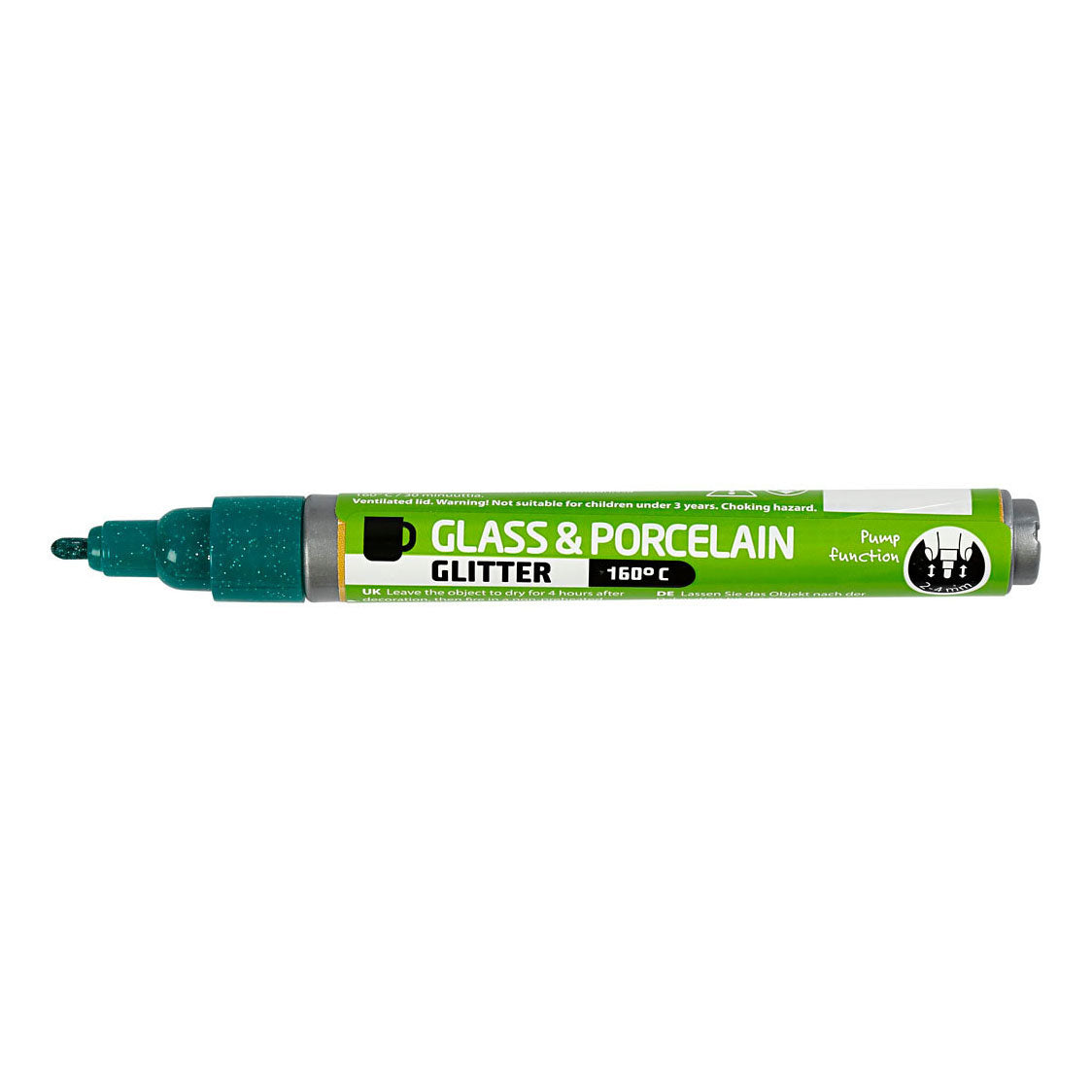 Creativ Company Glas- en porseleinstift glitter semi-dekkend - donkergroen