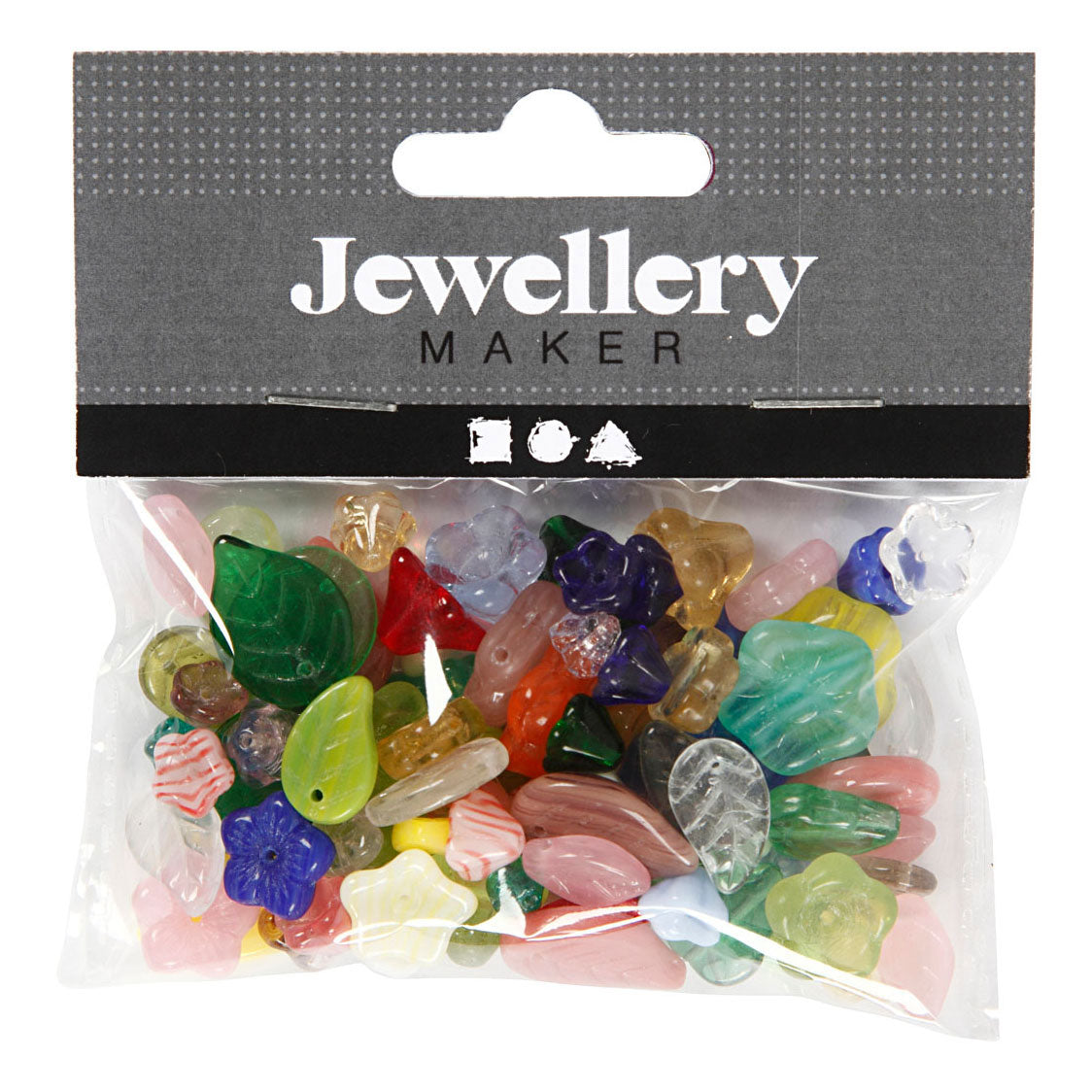 Creativ Company Glazen kralen divers bladeren en bloemen, 60 gram