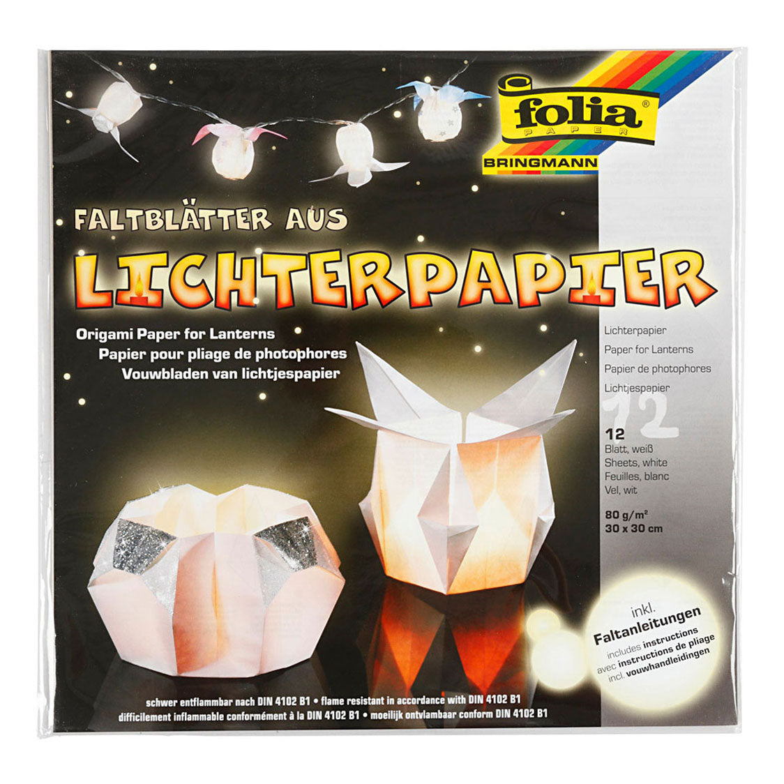 Creativ Company Lantaarnpapier wit, 30x30cm