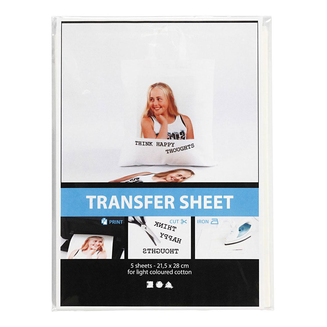 Creativ Company Transfer vellen transparant, 5 vellen