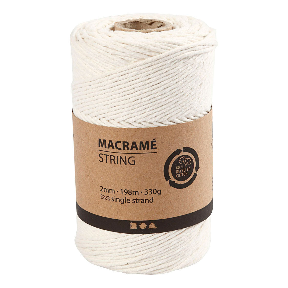 Creativ Company Macrame koord off-white, 198m