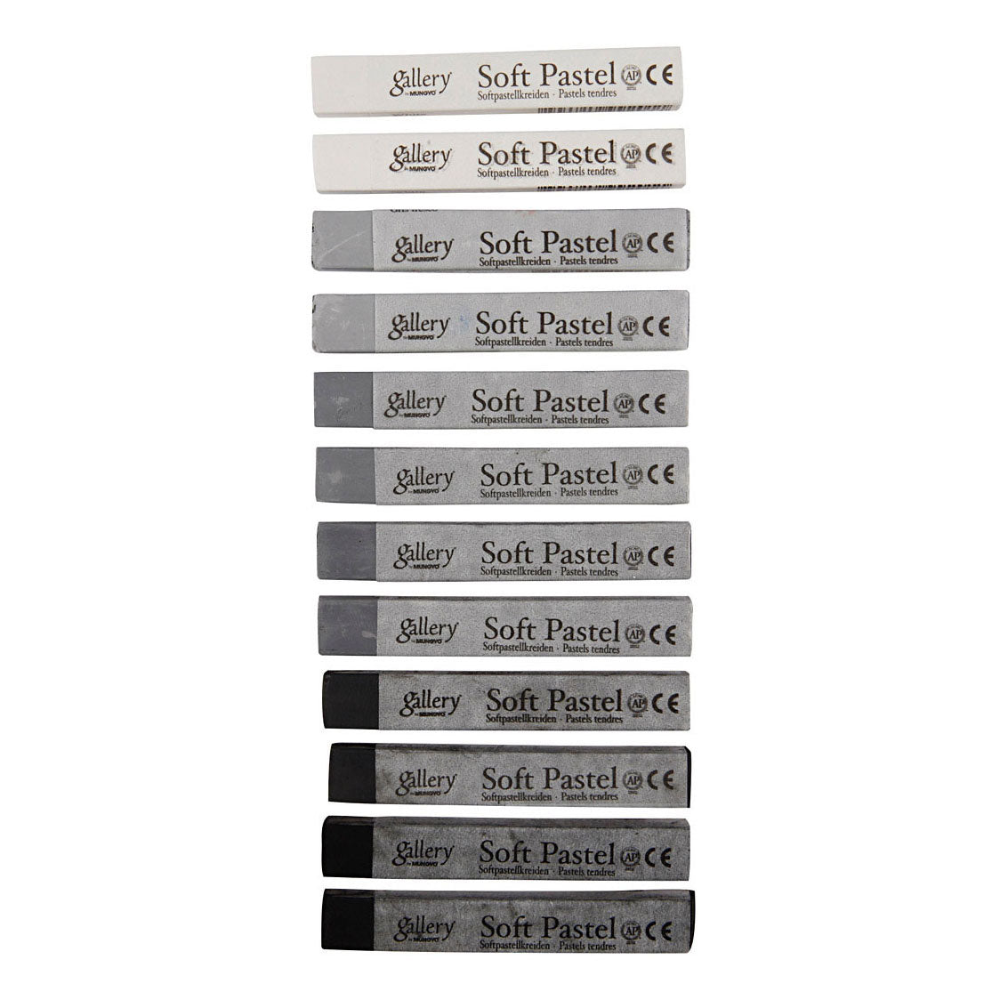 Creativ Company Gallery soft pastel set zwart wit harmonie, 12st.