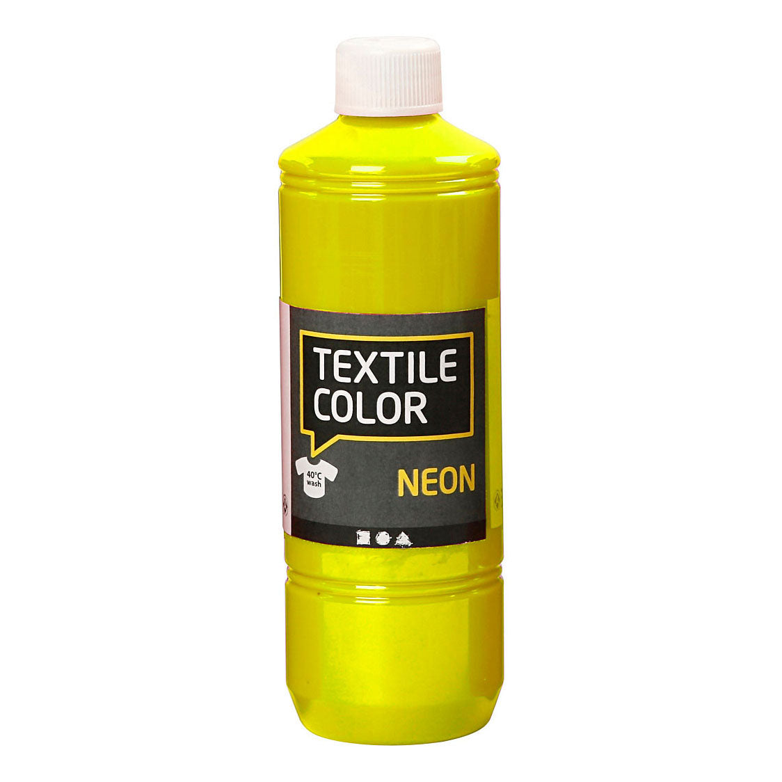 Creativ Company Textile color semi-dekkende textielverf - neon geel, 500ml
