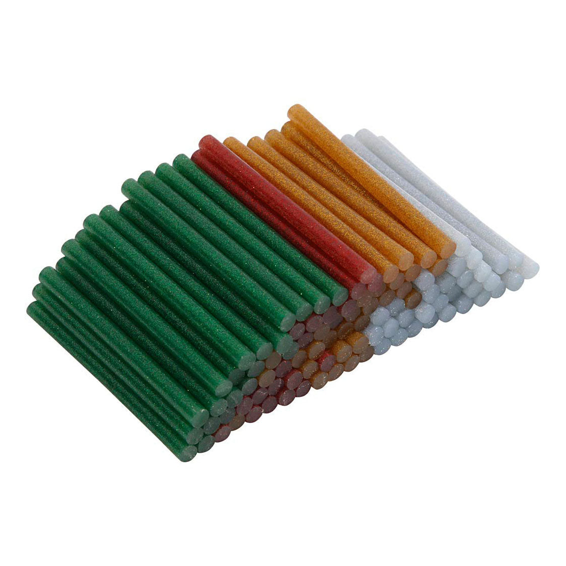 Creativ Company Lijmstiften goud groen rood zilver, 100st.