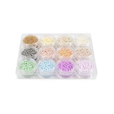 Creativ Company Rocailles ronde glazen kralen 3 mm pastelkleuren, 12x17 gram