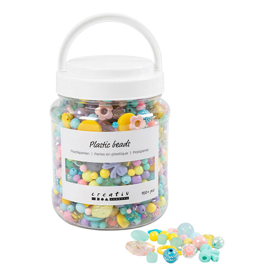 Creativ Company Kunststof kralen diverse kleuren, 700ml