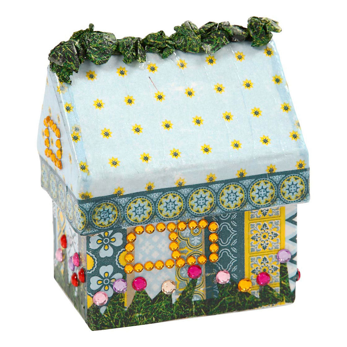 Creativ Company Huizen papier-mache, set van 4