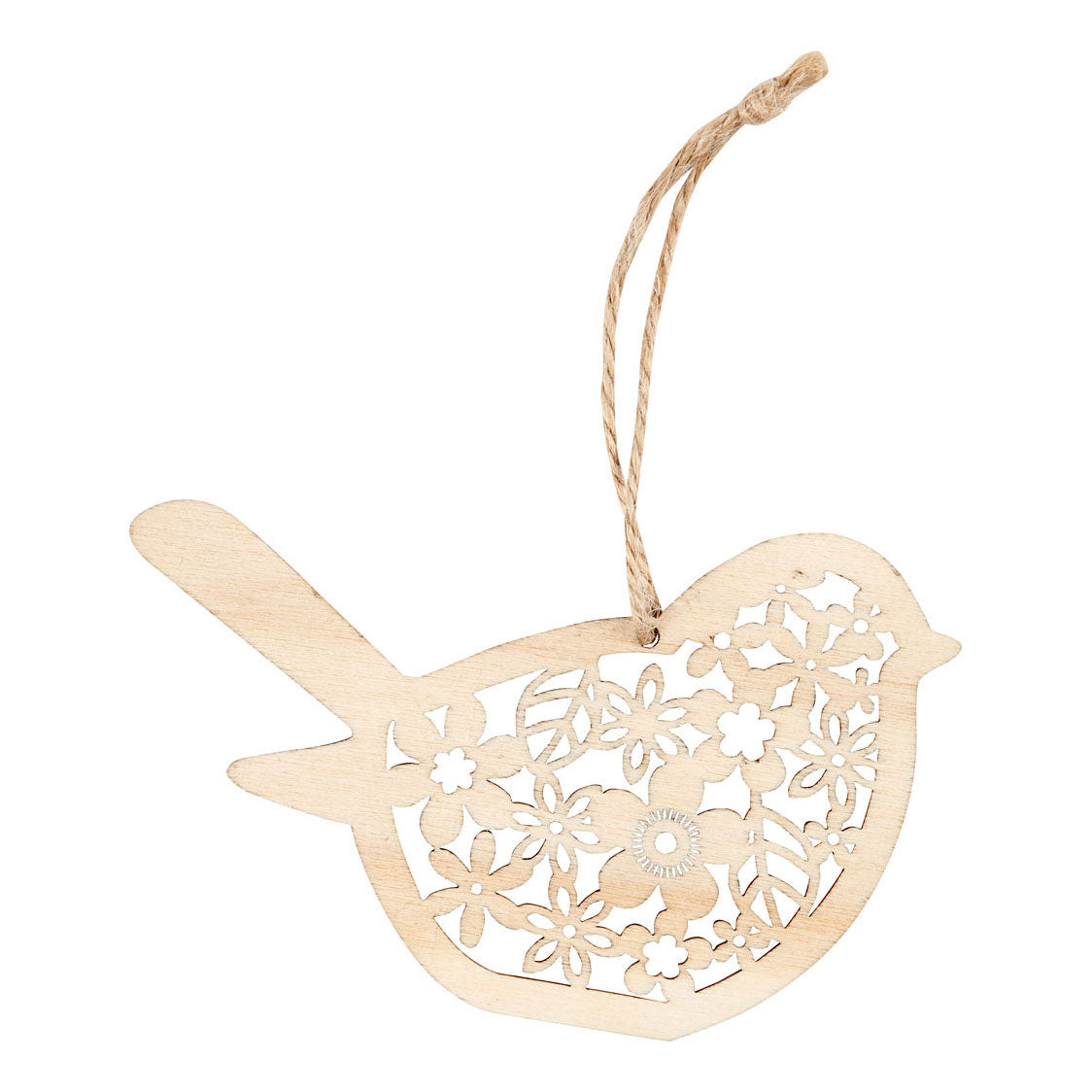 Creativ Company Houten figuren vlinder bloem en vogel, 90st.