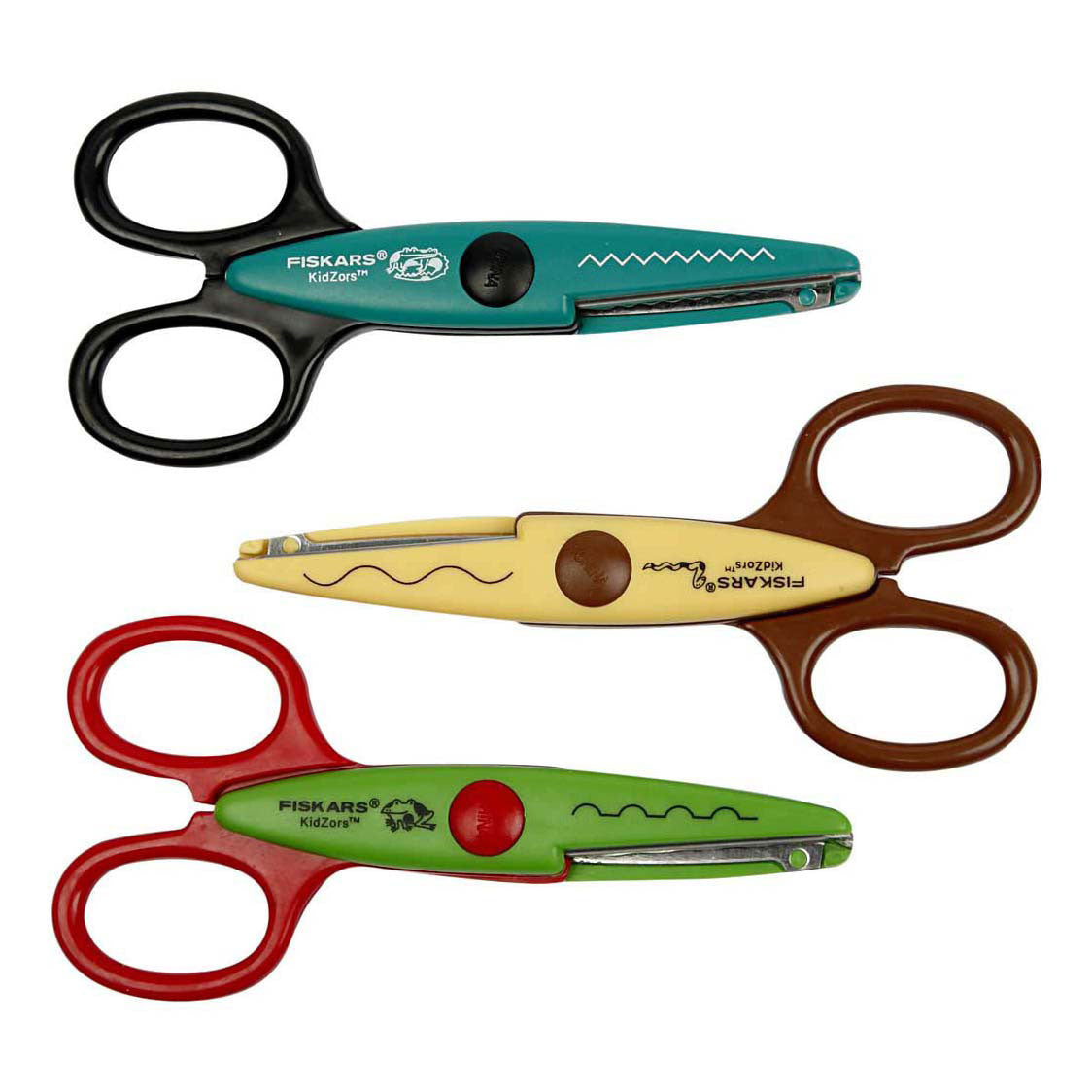 Creativ Company Fiskars kidzors kartelscharen krokodil slang kikker- 3st.
